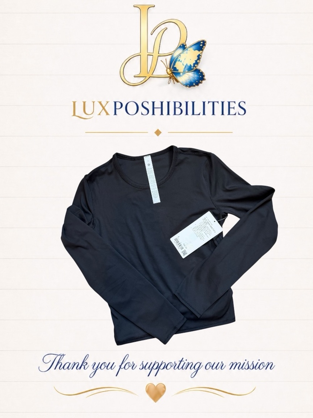 lululemon NWT size 8 all it takes twist back long sleeve